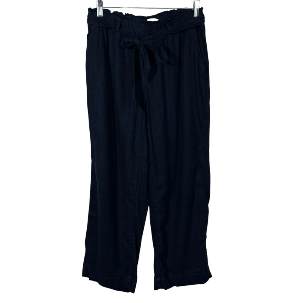 LOFT Wide Leg Linen Blend Wide Leg Paper Bag Tie Waist Casual Pants XS Travel
